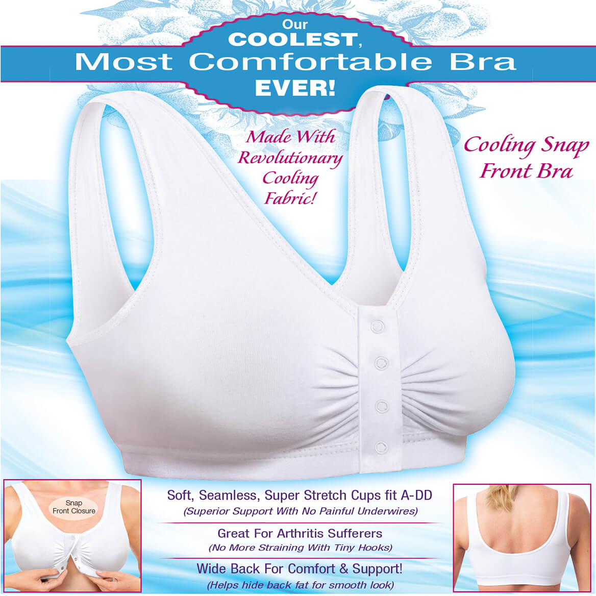 Cooling Snap Front Bra