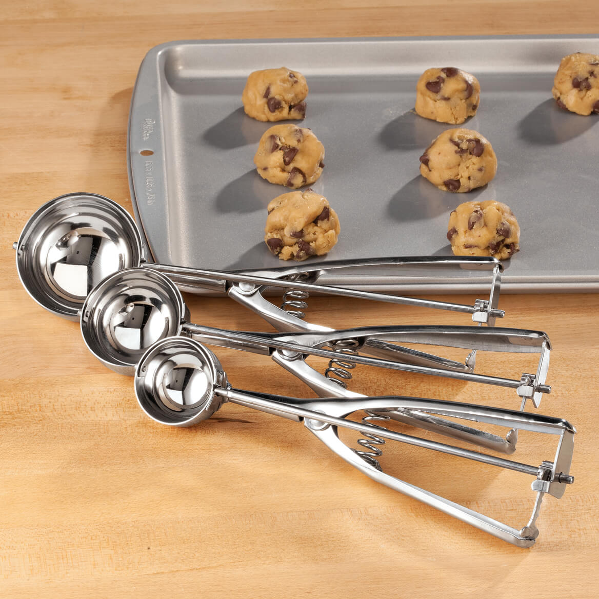 Stainless Steel Cookie Scoop S/3